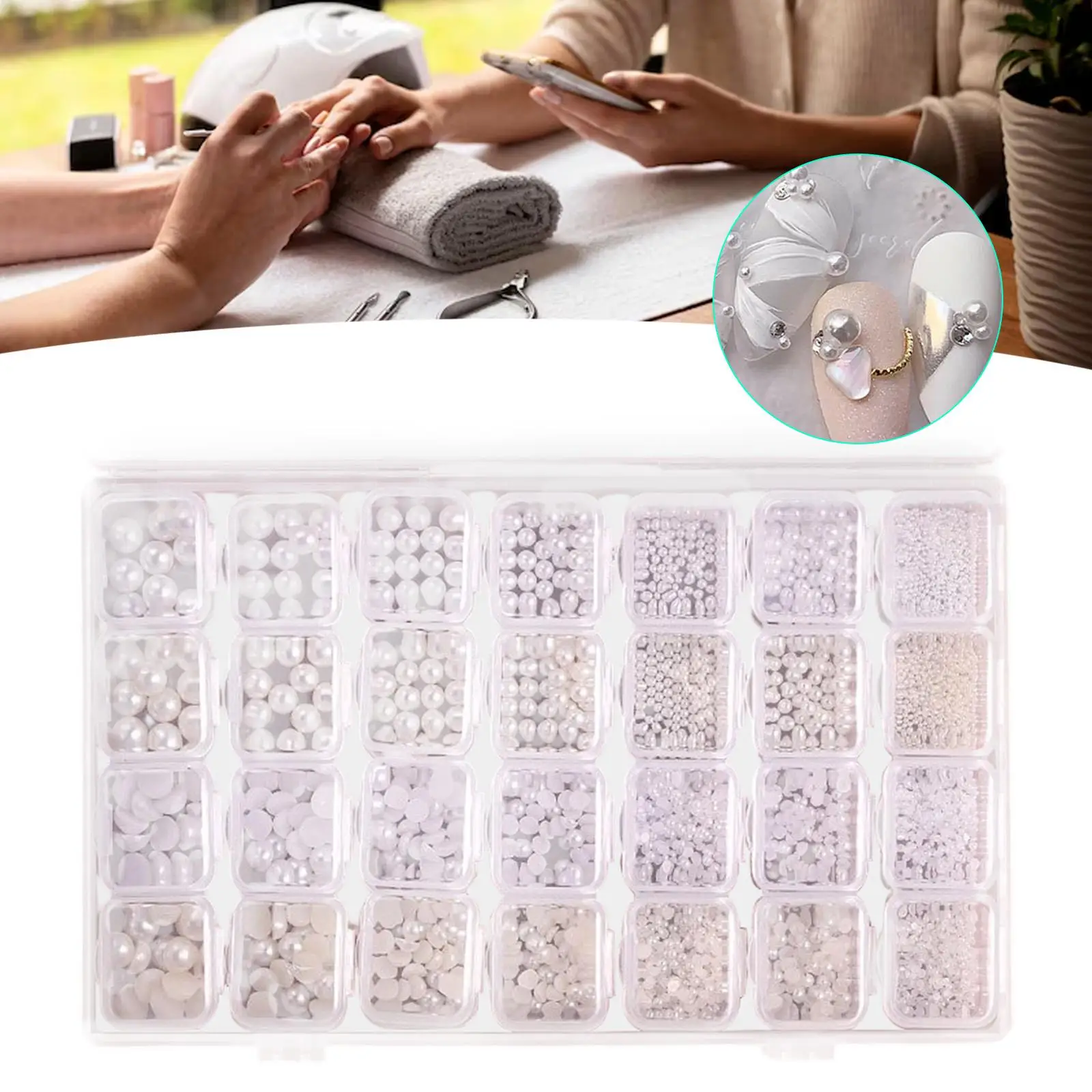 Flatback Beads Embellishments with Storage Box Half Round Beads Flat Backed for DIY Makeup Scrapbook Craft Projects Clothes
Flatback Beads Embellishments with Storage Box Half Round Beads Flat Backed for DIY Makeup Scrapbook Craft Projects Clothes