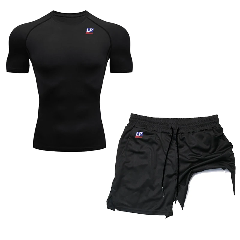 LP SUPPORT Men's Solid Color Short-Sleeved T-Shirt - Compression, Quick-Drying, Breathable Training Set - Fitness, Jiu-Jitsu Pro
LP SUPPORT Men's Solid Color Short-Sleeved T-Shirt - Compression, Quick-Drying, Breathable Training Set - Fitness, Jiu-Jitsu Pro