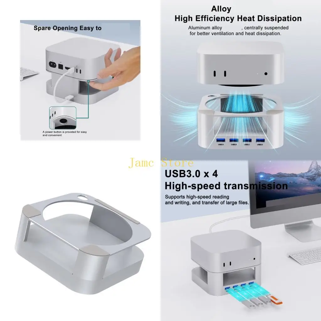 LX0B USB3.0 Hubs Docking Station for Mini Port Aluminum Vented Stand
LX0B USB3.0 Hubs Docking Station for Mini Port Aluminum Vented Stand