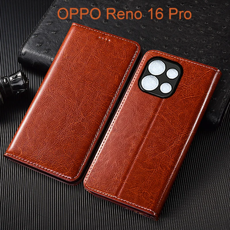 Crazy Horse Genuine Leather Flip Case For OPPO Reno 16 Pro Phone Cover Card Cases Scratch Proof
Crazy Horse Genuine Leather Flip Case For OPPO Reno 16 Pro Phone Cover Card Cases Scratch Proof