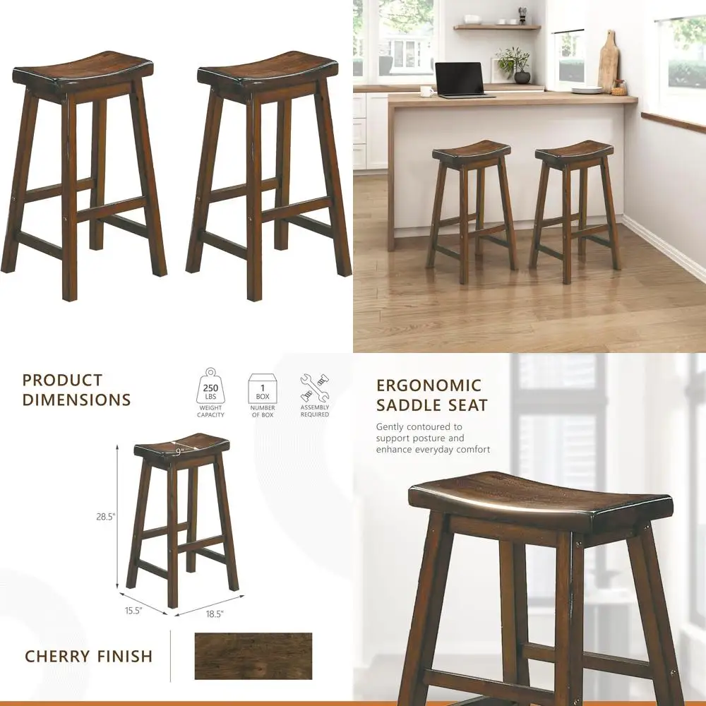 29-Inch Cherry Finish Barstool Set of 2
29-Inch Cherry Finish Barstool Set of 2