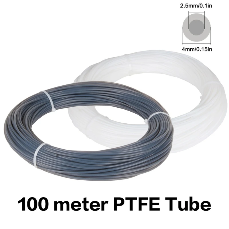 Anti Clogging 3D Printer PTFE Tube 100m Length 4mm OD 2.5mm Inner Diameter Teflonto Pipe For Reliabled Prints K1KF
Anti Clogging 3D Printer PTFE Tube 100m Length 4mm OD 2.5mm Inner Diameter Teflonto Pipe For Reliabled Prints K1KF