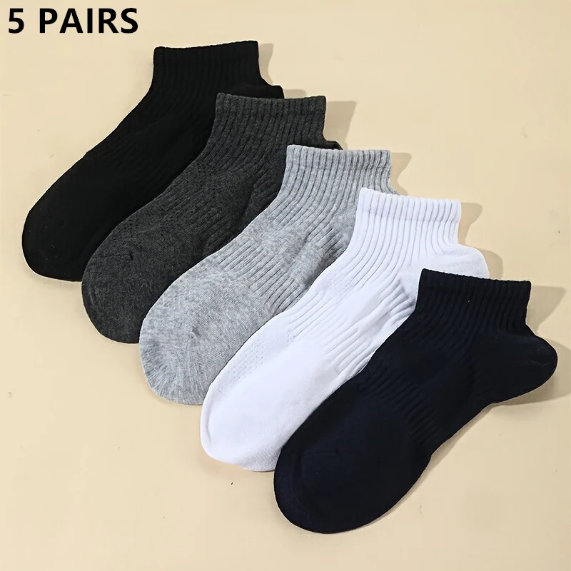 1/5 Pairs Men's Solid Running Basketball Sports Socks Comfortable Breathable Mesh Cotton Short Socks EU39-42
1/5 Pairs Men's Solid Running Basketball Sports Socks Comfortable Breathable Mesh Cotton Short Socks EU39-42