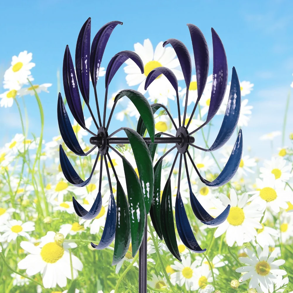 Rainbow Color Windmill Double-Layer Iron Windmill Wear Resist Windmill Ornament for Yard Decoration Accessories Tool
Rainbow Color Windmill Double-Layer Iron Windmill Wear Resist Windmill Ornament for Yard Decoration Accessories Tool