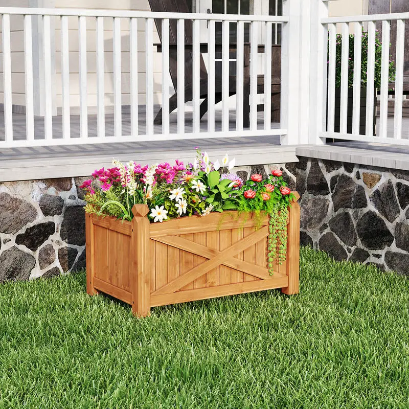 Wooden Raised Garden Bed Drainage Holes for Patio Garden-S
Wooden Raised Garden Bed Drainage Holes for Patio Garden-S
