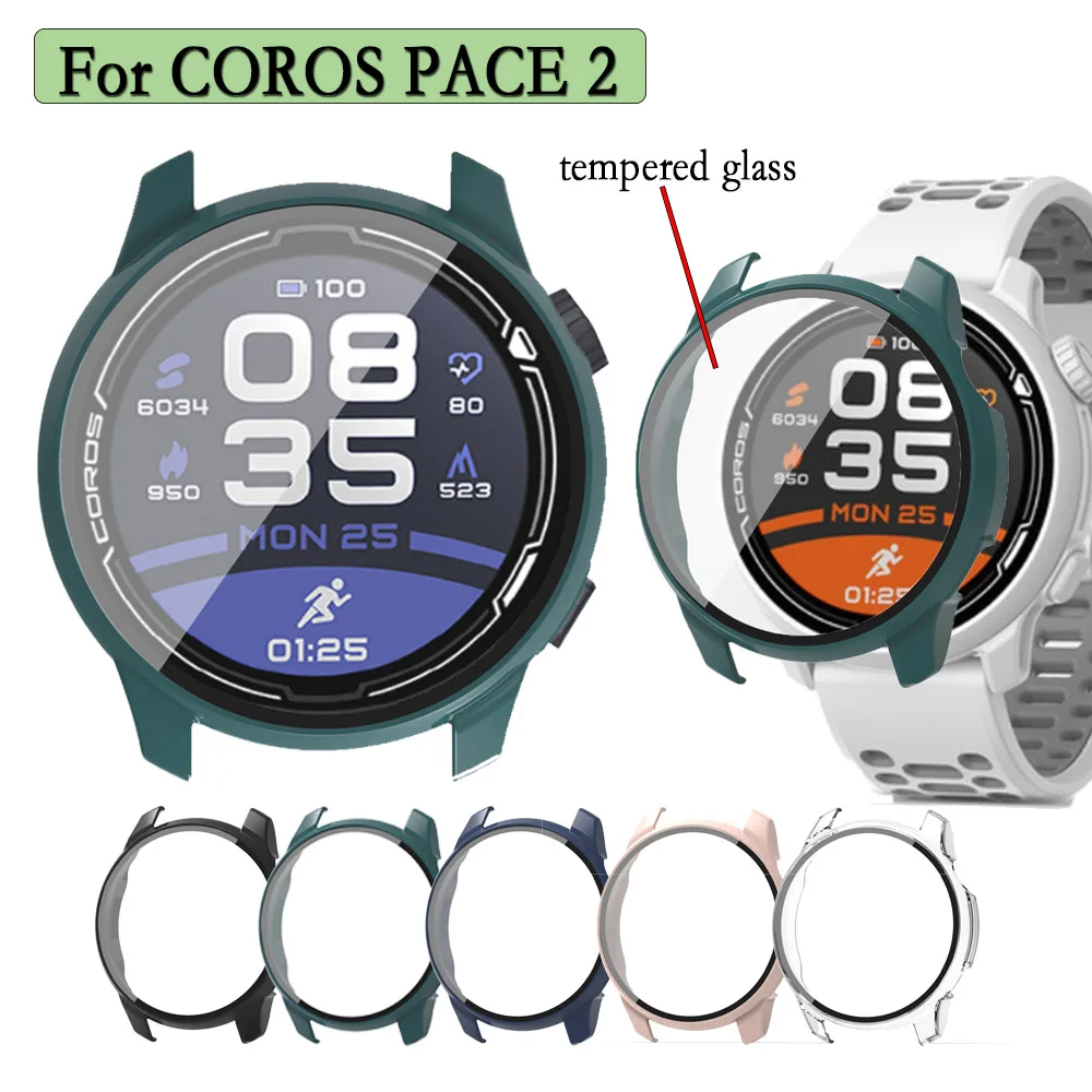 For COROS PACE 2 Protective Case With Tempered Glass Film Durable PC Watch Cover Full Screen Protector film
For COROS PACE 2 Protective Case With Tempered Glass Film Durable PC Watch Cover Full Screen Protector film