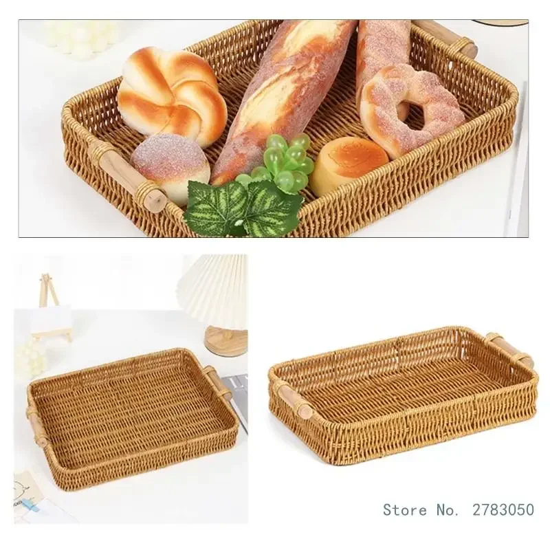 Fruit Home Organization Tray Handmade Wicker Storage Baskets Imitation Rattan Woven Baskets Compact Bread
Fruit Home Organization Tray Handmade Wicker Storage Baskets Imitation Rattan Woven Baskets Compact Bread