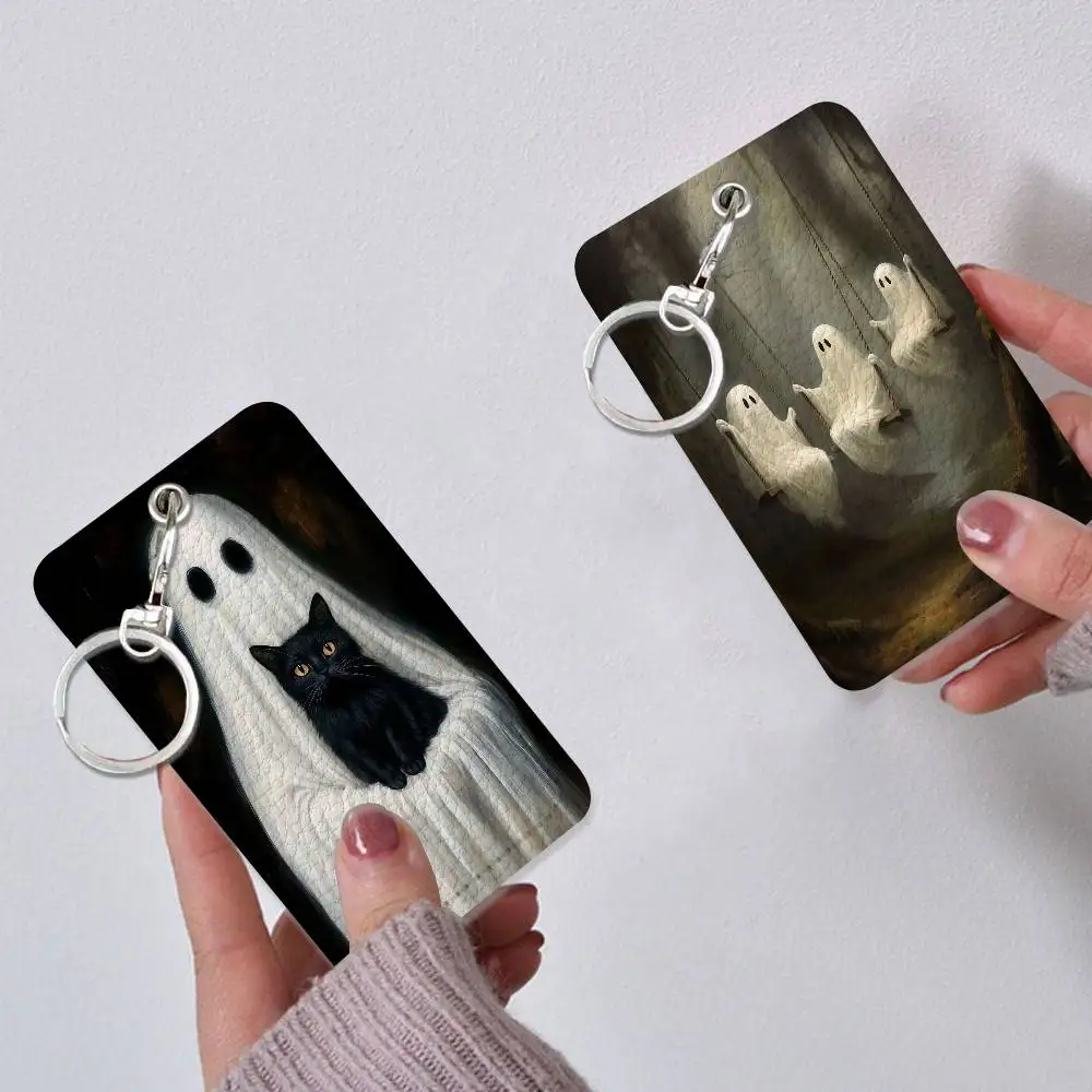 Halloween Cute Ghost Black Cat Anime Fashion Leather Card Keychain ID Bus Door Card Case Perfect Adult Birthday Gift
Halloween Cute Ghost Black Cat Anime Fashion Leather Card Keychain ID Bus Door Card Case Perfect Adult Birthday Gift