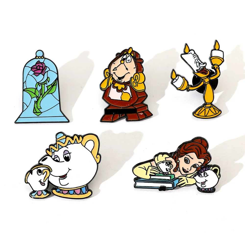 Disney Beauty and The Beast Brooch Cute Mrs. Potts Lumiere Enamel Pin Backpack Clothing Jewelry Metal Badge Accessories Gift
Disney Beauty and The Beast Brooch Cute Mrs. Potts Lumiere Enamel Pin Backpack Clothing Jewelry Metal Badge Accessories Gift