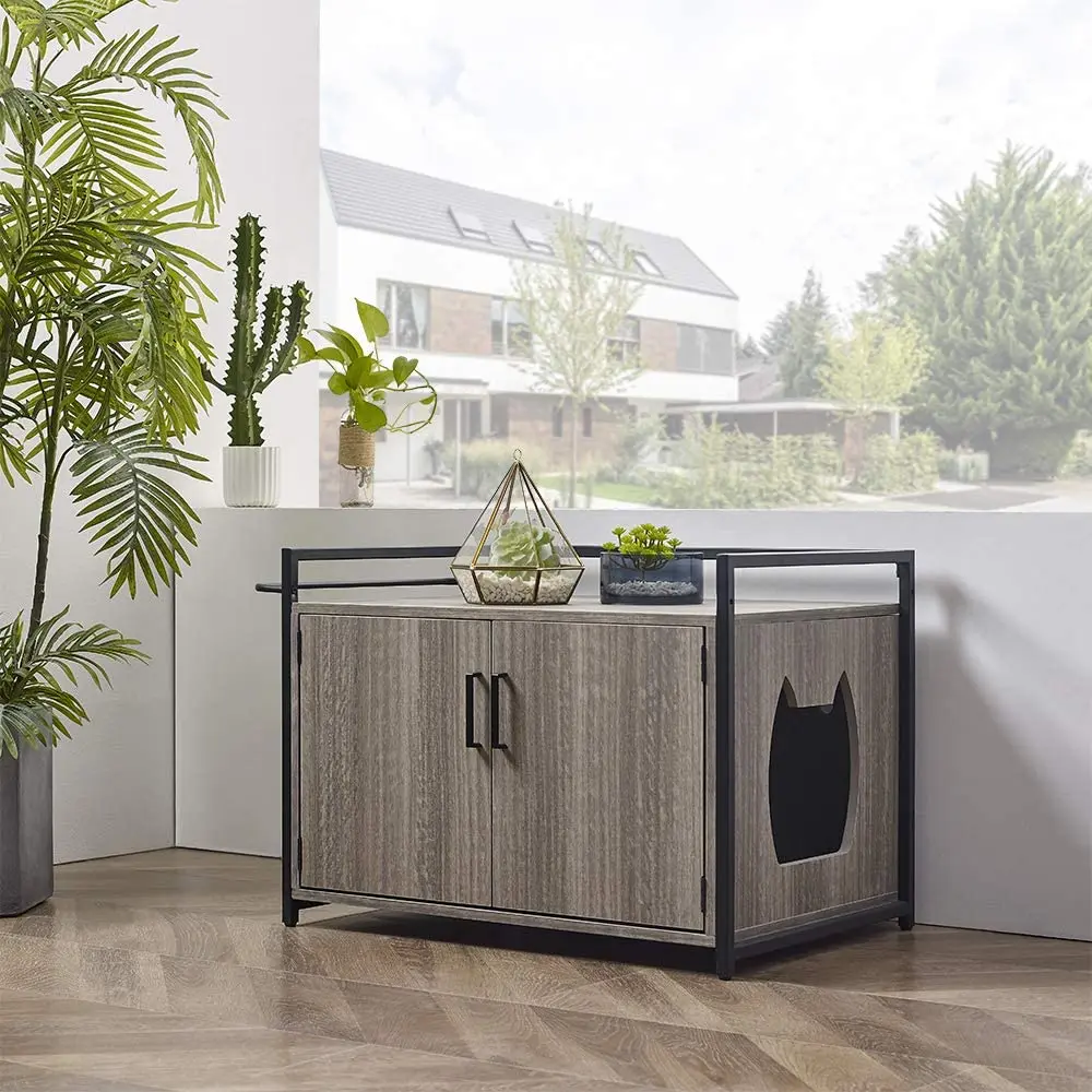 Cat House Side Table Cats Furniture Cabinet Litter Box Enclosure Nightstand Pet House with Drawer
Cat House Side Table Cats Furniture Cabinet Litter Box Enclosure Nightstand Pet House with Drawer