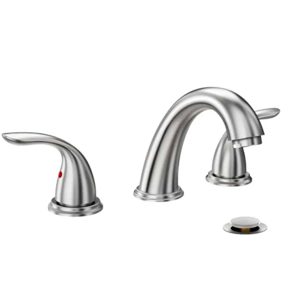 8 Inch 2 Handles 3 Holes Deck Mount Widespread Bathroom Faucet Stainless Steel Pop Up Drain WF008-5-BN
8 Inch 2 Handles 3 Holes Deck Mount Widespread Bathroom Faucet Stainless Steel Pop Up Drain WF008-5-BN