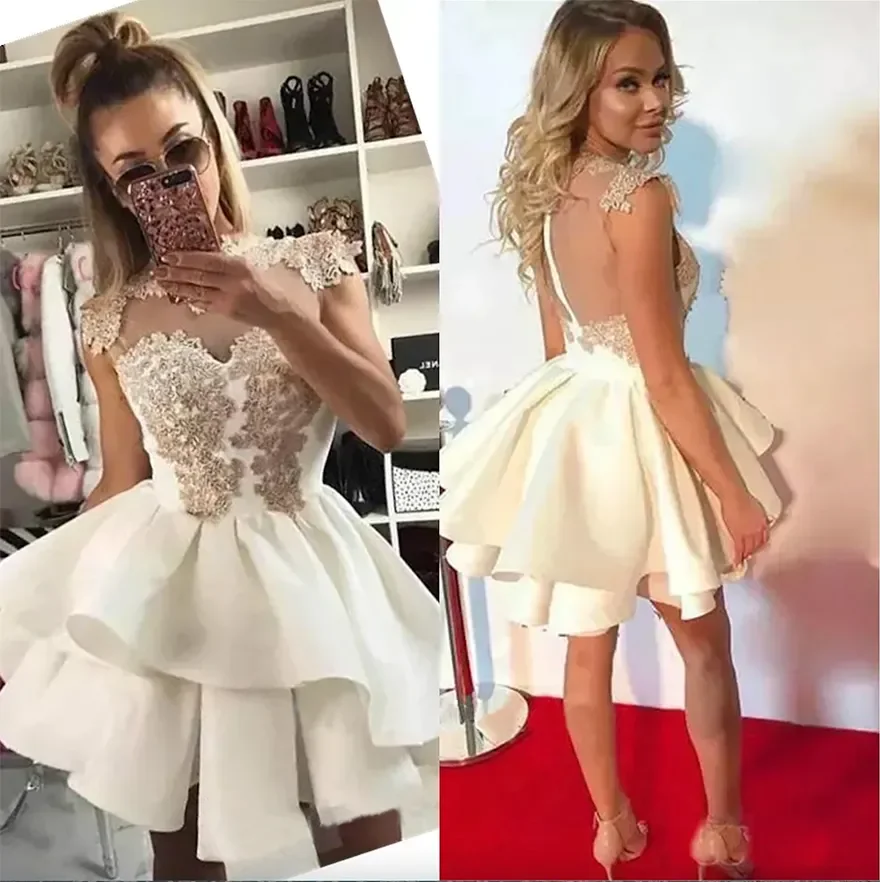 Customized Mini A Line Multi-Layer Satin Decal Cocktail Short Prom Dress Formal Party Club Wear Back To School Evening Dress
Customized Mini A Line Multi-Layer Satin Decal Cocktail Short Prom Dress Formal Party Club Wear Back To School Evening Dress