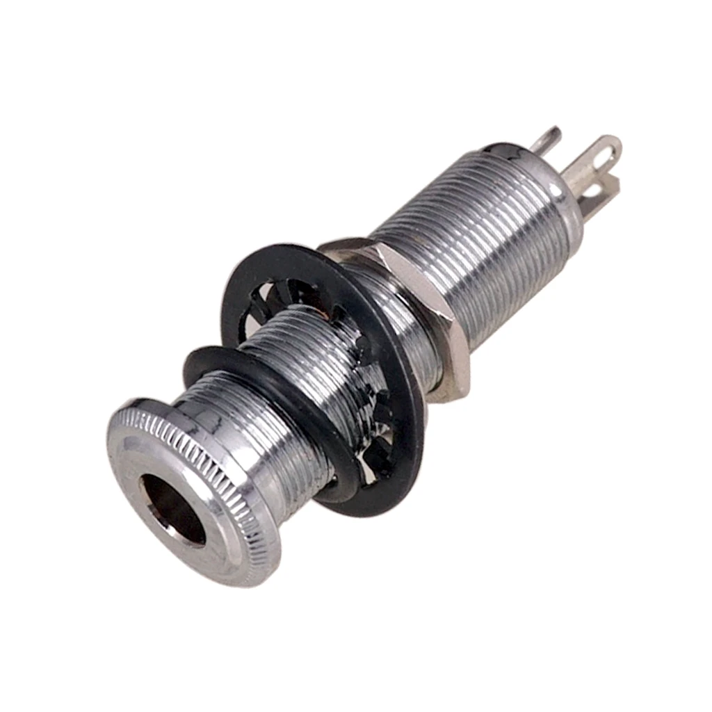 Разъем для бас-гитары с латунной резьбой 6,35 мм, серебристый 
Разъем для бас-гитары с латунной резьбой 6,35 мм, серебристый