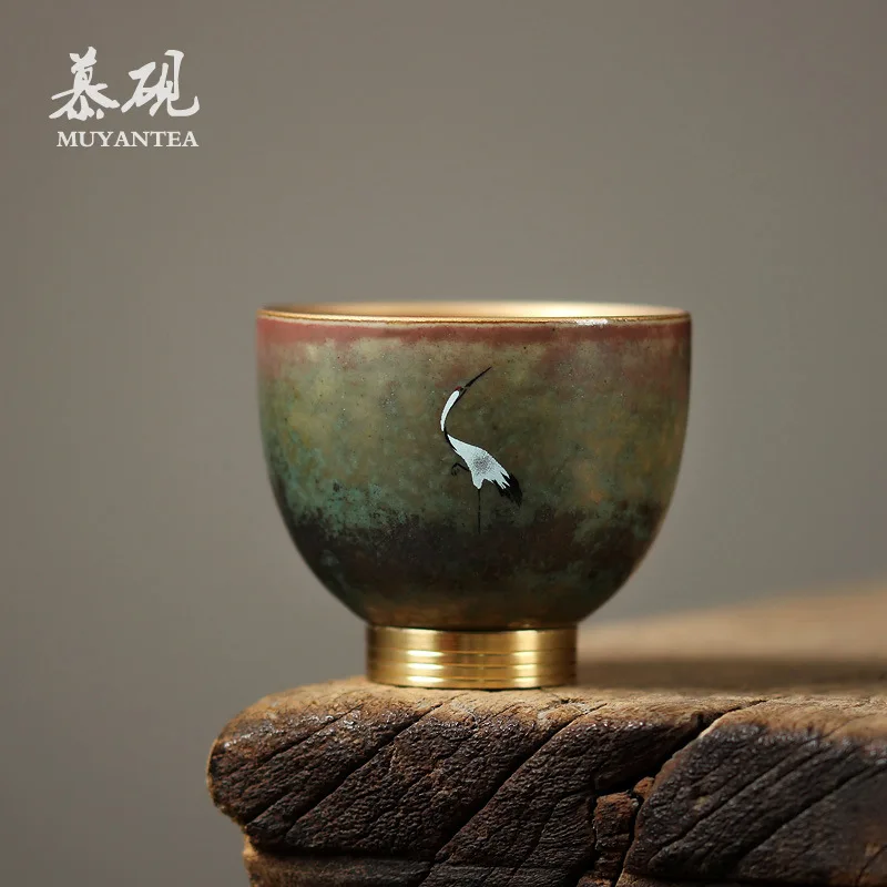 Mutaoyu Copper Base Master Single For Home And Office, Kung Fu Set, Ceramic Cup, Crane Design Tea Cup
Mutaoyu Copper Base Master Single For Home And Office, Kung Fu Set, Ceramic Cup, Crane Design Tea Cup