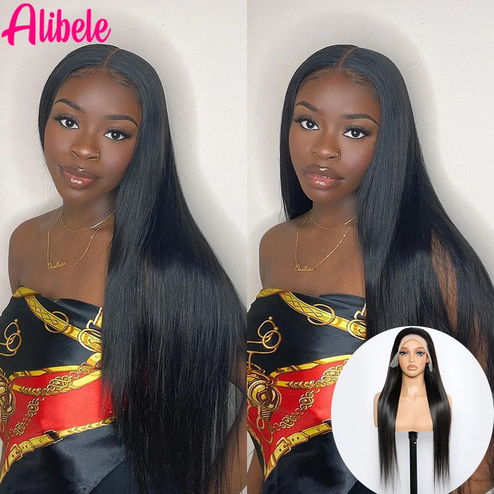 ALIBELE Human Hair Wigs For Black Women Straight Transparent Lace Frontal Wig Pre Plucked Natural Black 12A Virgin Hair Factory
ALIBELE Human Hair Wigs For Black Women Straight Transparent Lace Frontal Wig Pre Plucked Natural Black 12A Virgin Hair Factory
