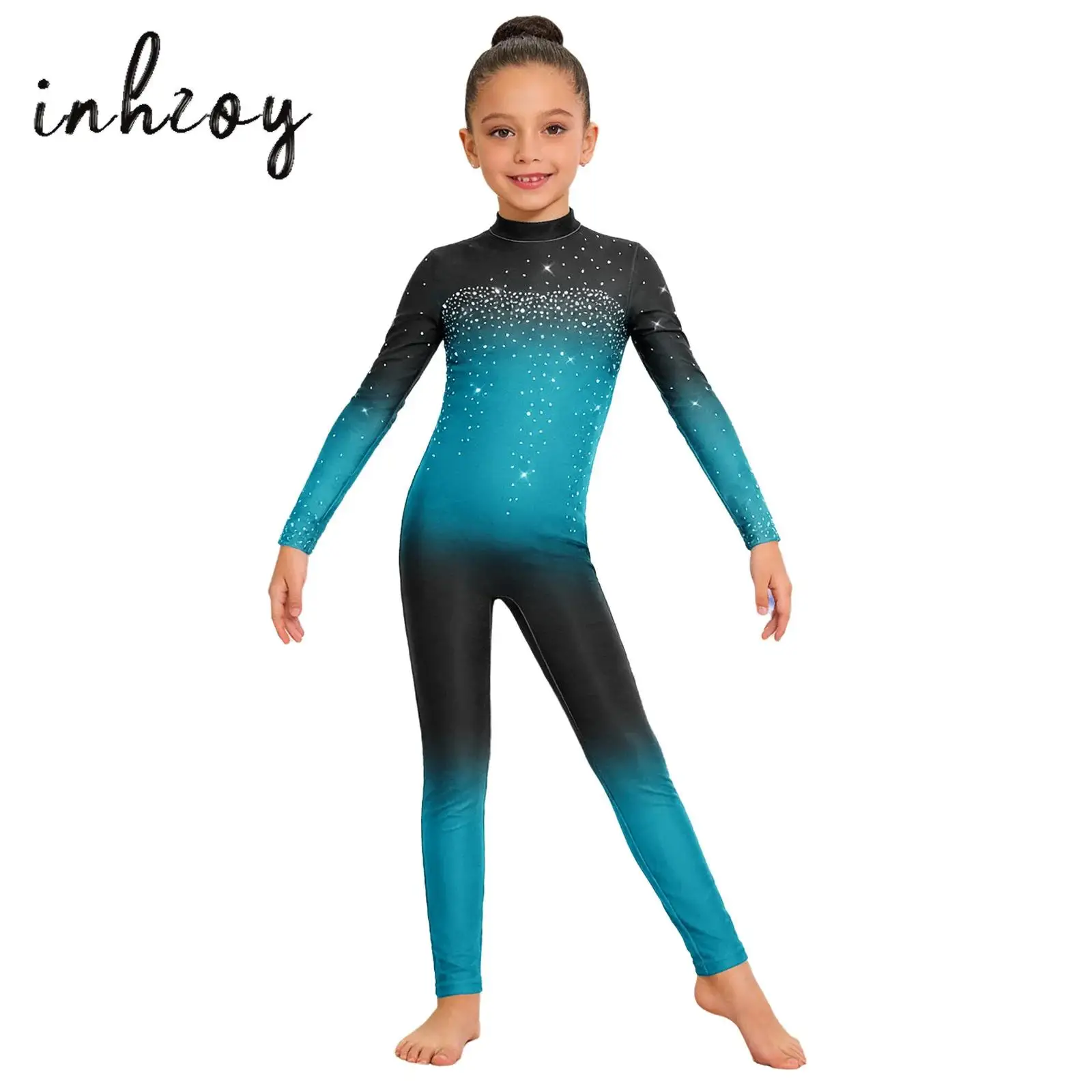 Teens Girls Long Sleeve Ballet Dance Acrobatics Gymnastics Jumpsuits Gradient Color Shiny Rhinestone Ice Skating Full Bodysuit
Teens Girls Long Sleeve Ballet Dance Acrobatics Gymnastics Jumpsuits Gradient Color Shiny Rhinestone Ice Skating Full Bodysuit