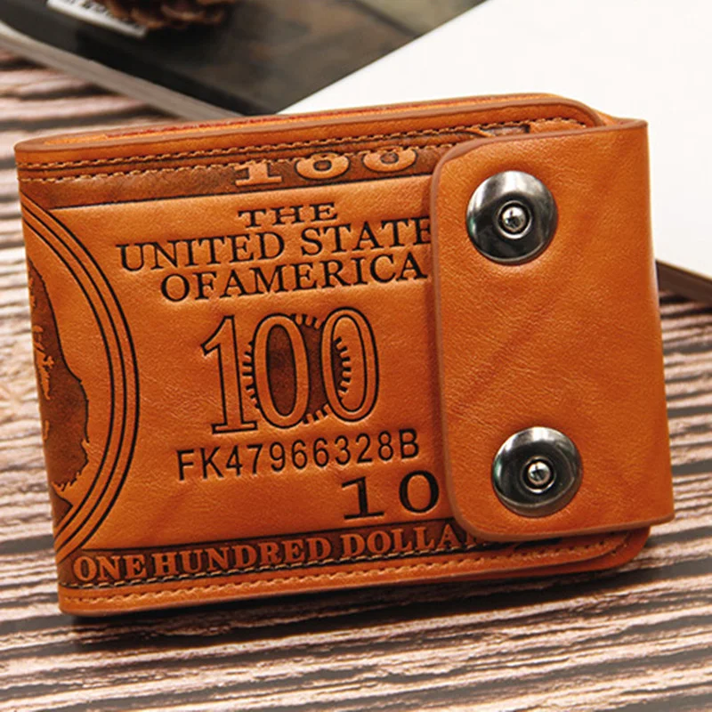 New Double Buckle Men's Short Wallet PU Leather Dollar Coin Purse Multifunction Card Holder Fashion Male Money Wallet
New Double Buckle Men's Short Wallet PU Leather Dollar Coin Purse Multifunction Card Holder Fashion Male Money Wallet