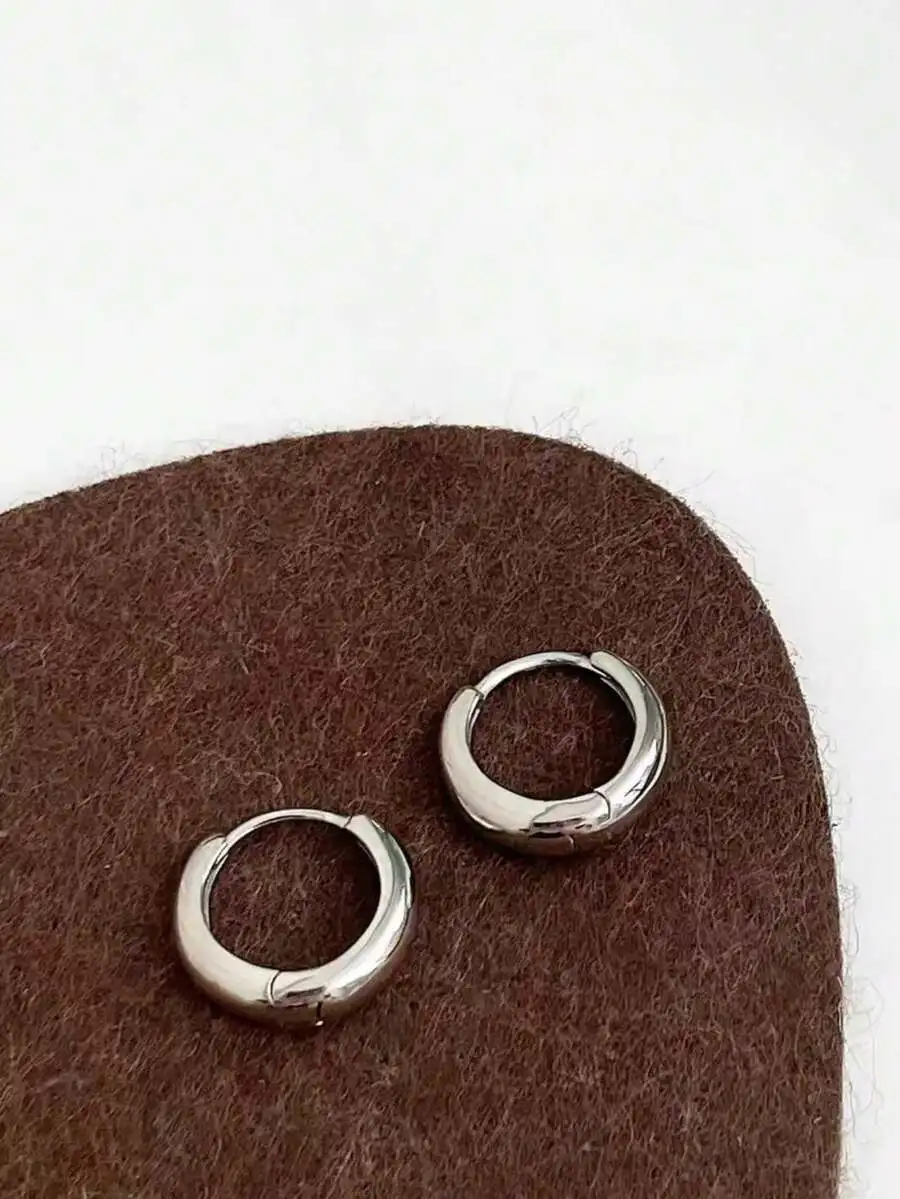 Stainless Steel Hoop Earrings Round Simple Fashion Jewelry For Women
Stainless Steel Hoop Earrings Round Simple Fashion Jewelry For Women