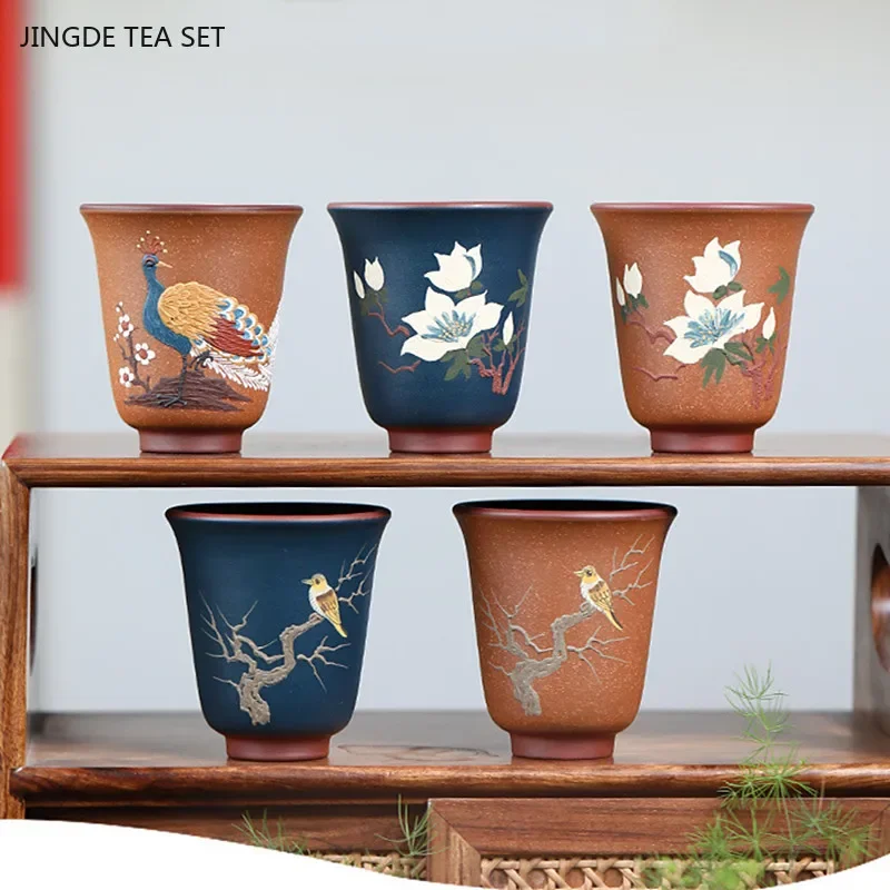150ml Exquisite Purple Clay Teacup Hand-painted Flower and Bird Tea Cup Home Exquisite Master Cup Chinese Beauty Zisha Teacup
150ml Exquisite Purple Clay Teacup Hand-painted Flower and Bird Tea Cup Home Exquisite Master Cup Chinese Beauty Zisha Teacup