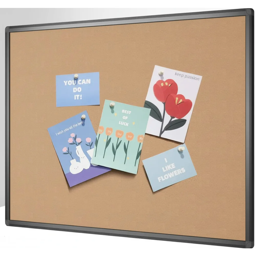 Large Cork Bulletin Board 48x36 Inches with Black Aluminum Frame for Office Home Classroom Wall Decor
Large Cork Bulletin Board 48x36 Inches with Black Aluminum Frame for Office Home Classroom Wall Decor