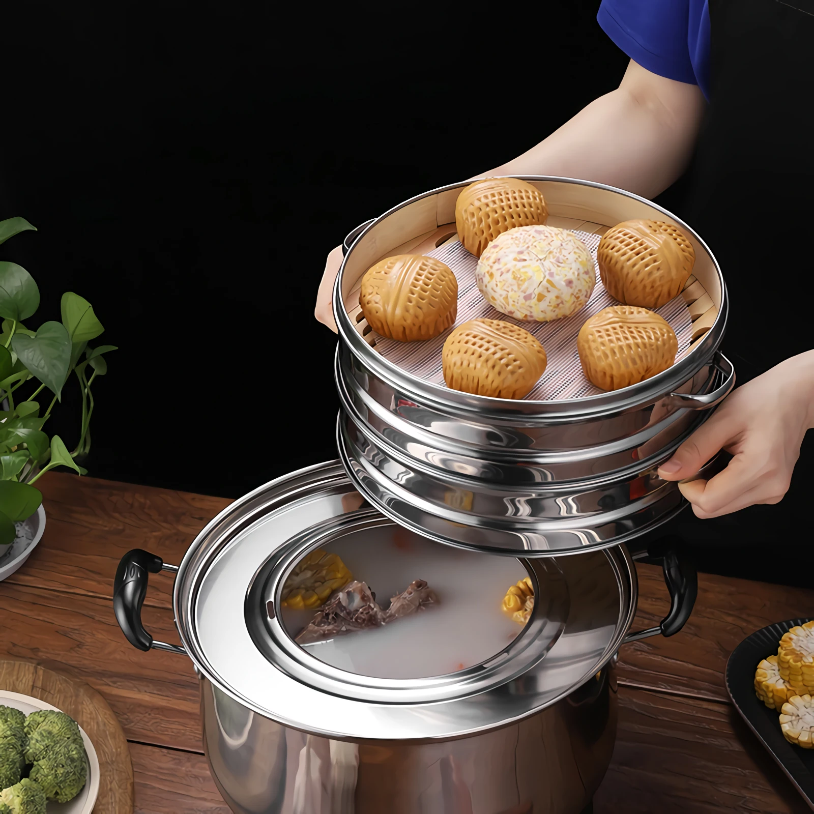 Ring Sheet Steamer Rack Stainless Steel Triple Layer Canner Storage pressure cooker rack canning tool soup pot st
Ring Sheet Steamer Rack Stainless Steel Triple Layer Canner Storage pressure cooker rack canning tool soup pot st