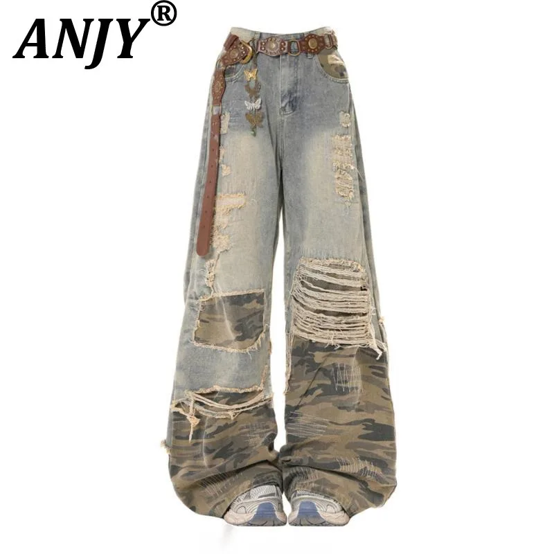 ANJY Autumn Women American Style Niche Design High Street Vintage Ripped Jeans High-End Fashion Distressed Slimming Pants A10448
ANJY Autumn Women American Style Niche Design High Street Vintage Ripped Jeans High-End Fashion Distressed Slimming Pants A10448