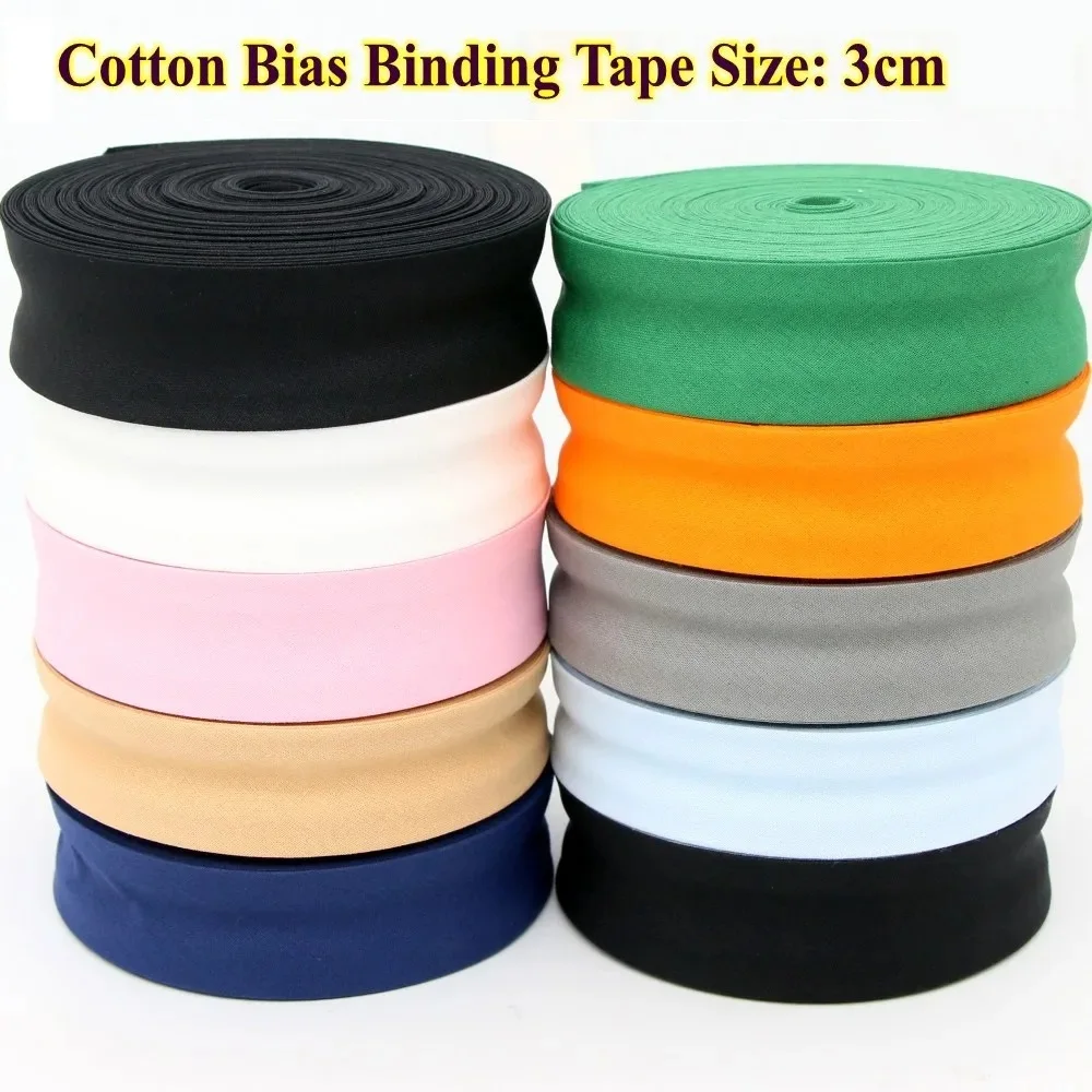 30mm Width Cotton Bias Binding Tape, DIY Sewing for Children's clothing quilts tablecloth edge strip Sewing Fabric Accessories
30mm Width Cotton Bias Binding Tape, DIY Sewing for Children's clothing quilts tablecloth edge strip Sewing Fabric Accessories