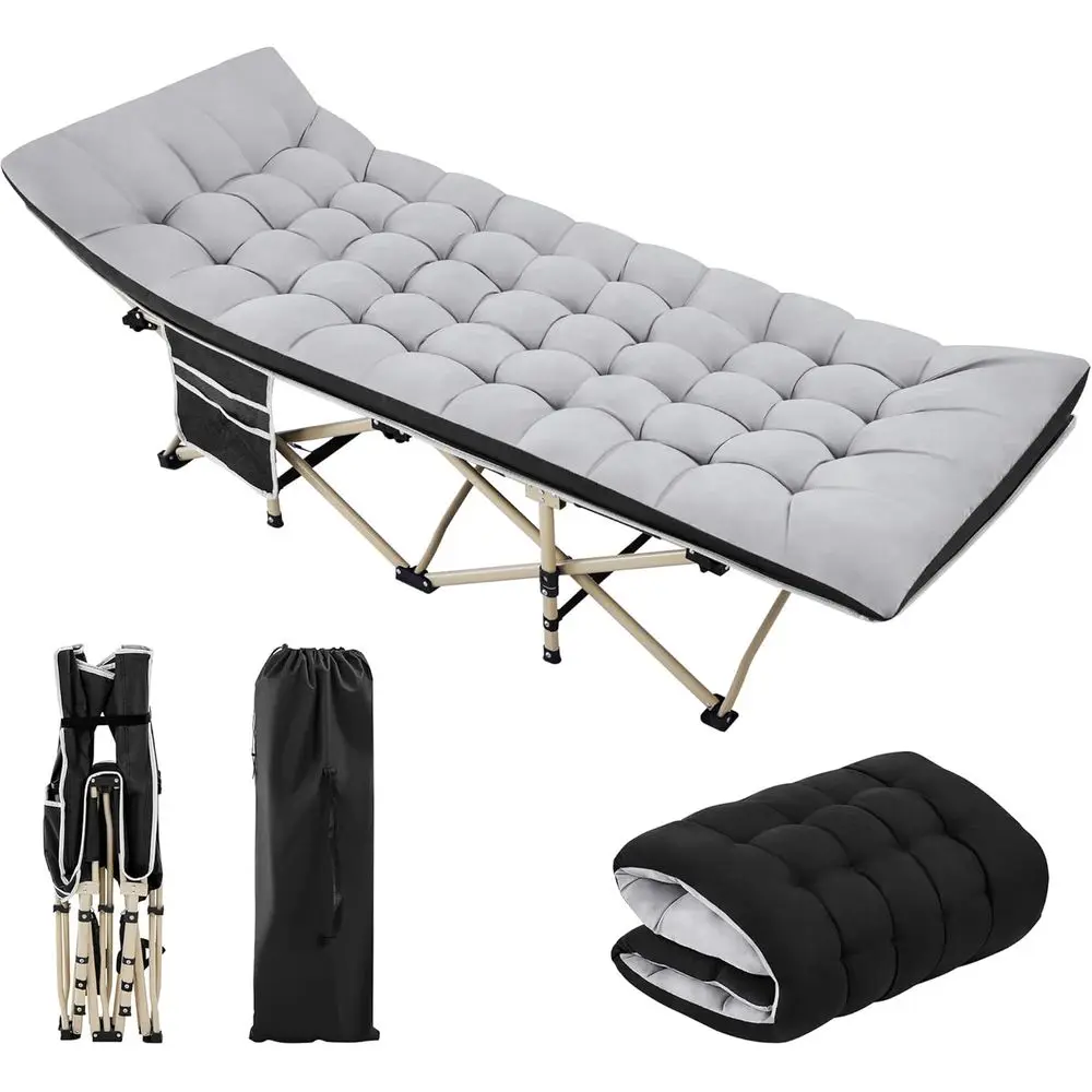 Portable Heavy-Duty Camping Cot with Mat, Storage, and Carry Bag for Outdoor Travel, Office, or Home Nap
Portable Heavy-Duty Camping Cot with Mat, Storage, and Carry Bag for Outdoor Travel, Office, or Home Nap