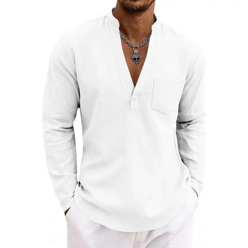 Loose Linen Men's Long Sleeve Shirt Spring Autumn Outdoor Henry Collar Breathable Comfortable Regular Fit Cleanfit Style Pure...
Loose Linen Men's Long Sleeve Shirt Spring Autumn Outdoor Henry Collar Breathable Comfortable Regular Fit Cleanfit Style Pure...
