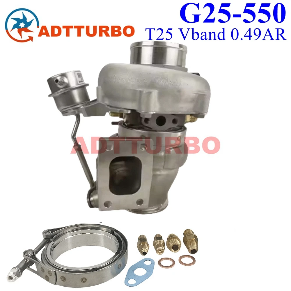 G25-550 G25 550 T25 Vband 0.49AR Turbo Ceramic Dual Ball Bearing 858161-5002S 300-550 HP 1.4L-3.0L Turbocharger for Performance
G25-550 G25 550 T25 Vband 0.49AR Turbo Ceramic Dual Ball Bearing 858161-5002S 300-550 HP 1.4L-3.0L Turbocharger for Performance