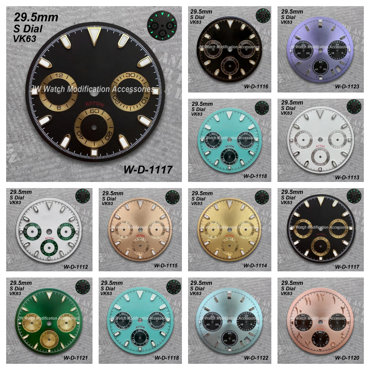 29.5mm Panda DTN S Logo Dial Fit VK63 Movement Green Luminous High Quality Watch Modification Accessories
29.5mm Panda DTN S Logo Dial Fit VK63 Movement Green Luminous High Quality Watch Modification Accessories