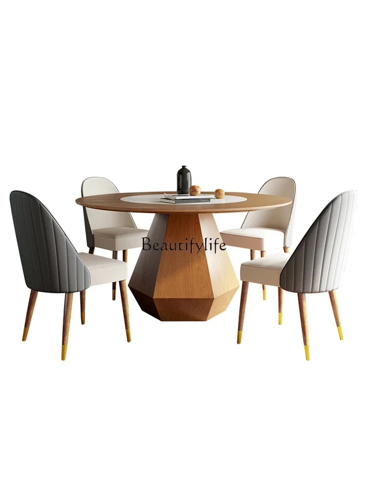 FG28Nordic solid wood round dining table home creative designer built-in turntable dining table
FG28Nordic solid wood round dining table home creative designer built-in turntable dining table