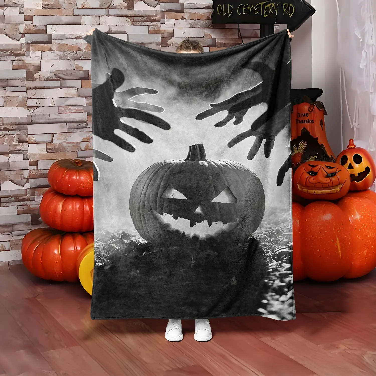 1 шт., одеяло на Хэллоуин, тыква, череп, зомби, рука, ужасное тонкое одеяло, подарки для дивана, кровати, автомобиля, дома, кемпинга, всесезонное использование
1 шт., одеяло на Хэллоуин, тыква, череп, зомби, рука, ужасное тонкое одеяло, подарки для дивана, кровати, автомобиля, дома, кемпинга, всесезонное использование