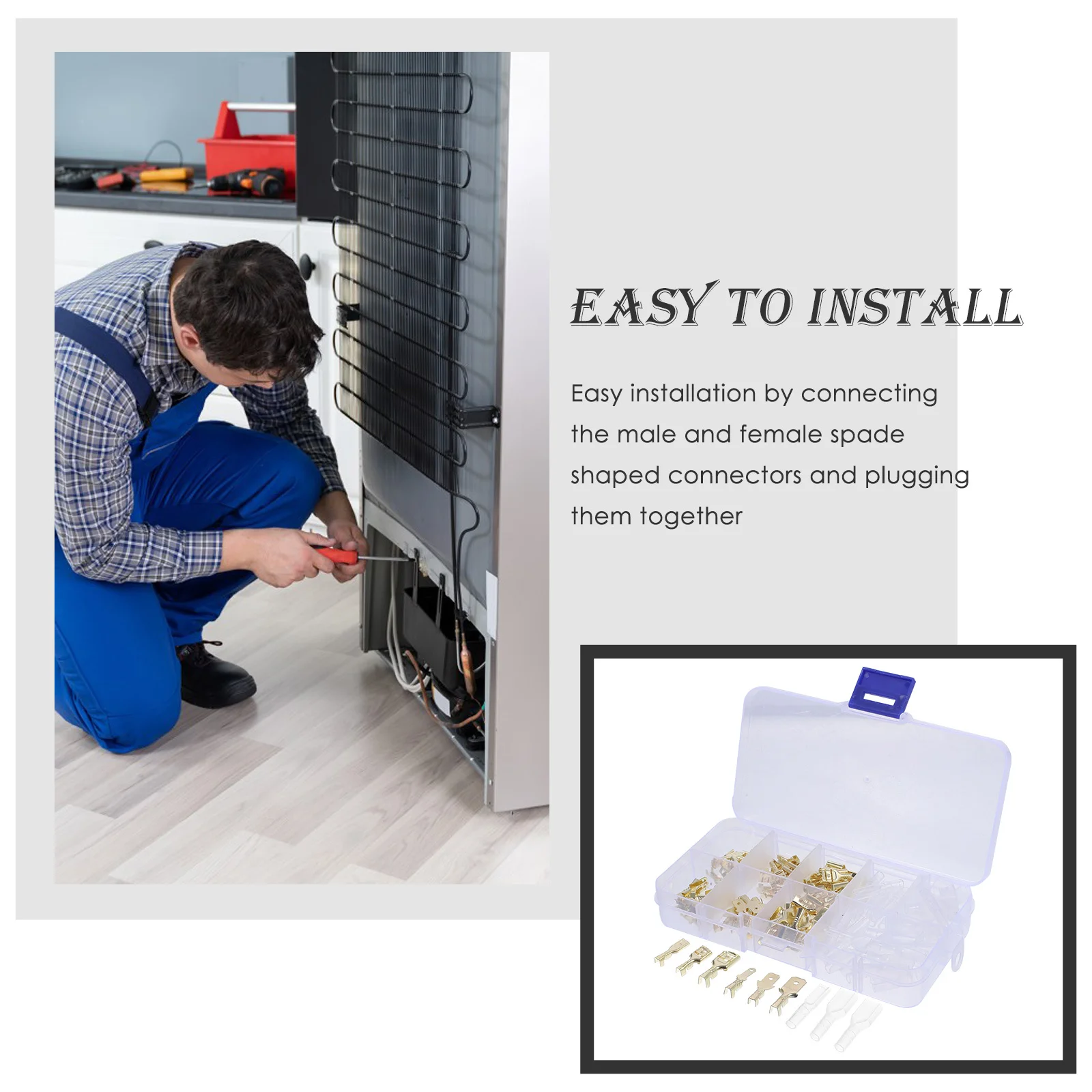 1Set Crimp Connector Spade Terminal Electrical Insulated Quick Disconnect Wire Terminals Speaker Cable Connector Assortment
1Set Crimp Connector Spade Terminal Electrical Insulated Quick Disconnect Wire Terminals Speaker Cable Connector Assortment