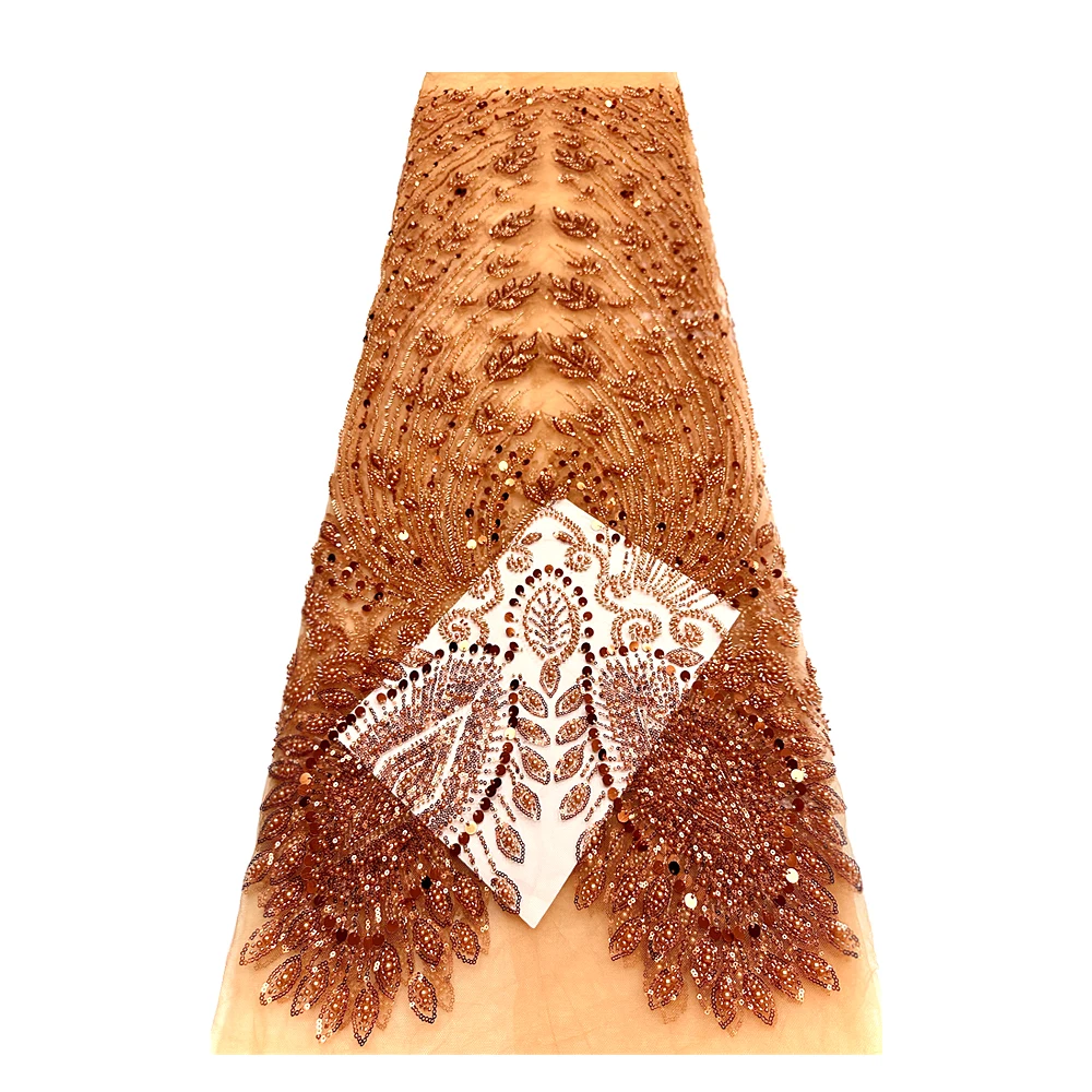 African sequined Lace Fabric 2025 Nigerian Heavy hand Beads luxury French embroidered lace fabric bridal wedding party dress
African sequined Lace Fabric 2025 Nigerian Heavy hand Beads luxury French embroidered lace fabric bridal wedding party dress