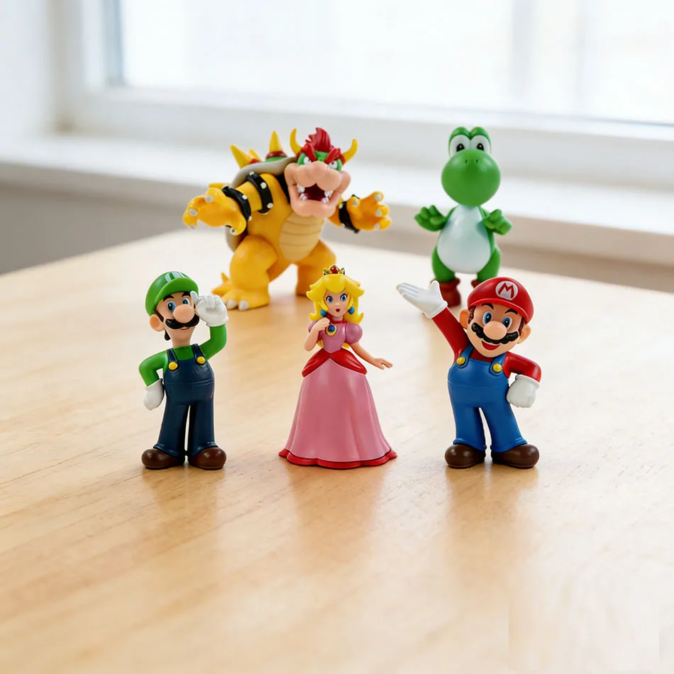 PVC Gifts Toys Super Mario Bros Bowser Princess Peach Yoshi Toad Action Figure Toys Pull Back Car Anime Game Doll Gifts for Kids
PVC Gifts Toys Super Mario Bros Bowser Princess Peach Yoshi Toad Action Figure Toys Pull Back Car Anime Game Doll Gifts for Kids