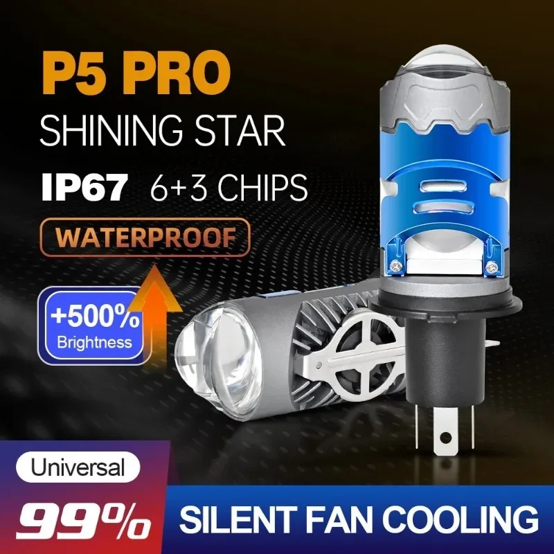 110W H4 LED Mini Projector Lens 6000K High Low Beam Turbo Fan Auto Headlamp 12V High Power Motorcycle Bulb Plug&Play 8000LM
110W H4 LED Mini Projector Lens 6000K High Low Beam Turbo Fan Auto Headlamp 12V High Power Motorcycle Bulb Plug&Play 8000LM