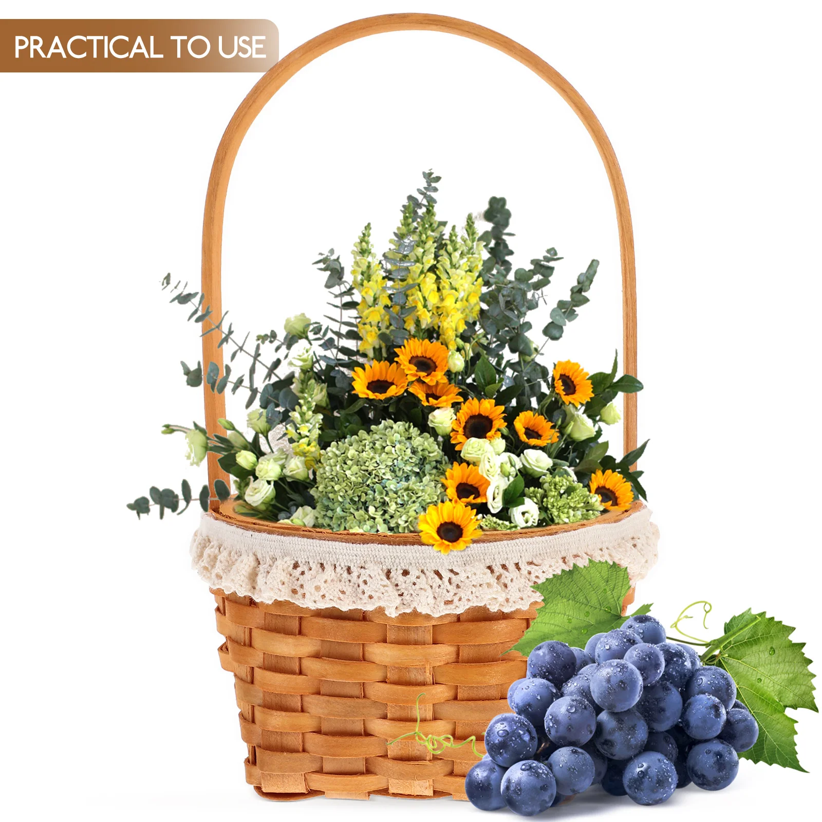 Wooden Woven Basket Multifunctional Rustic Decor Small Storage Portable Bread Snack Holder Farmhouse Style Photo Prop
Wooden Woven Basket Multifunctional Rustic Decor Small Storage Portable Bread Snack Holder Farmhouse Style Photo Prop