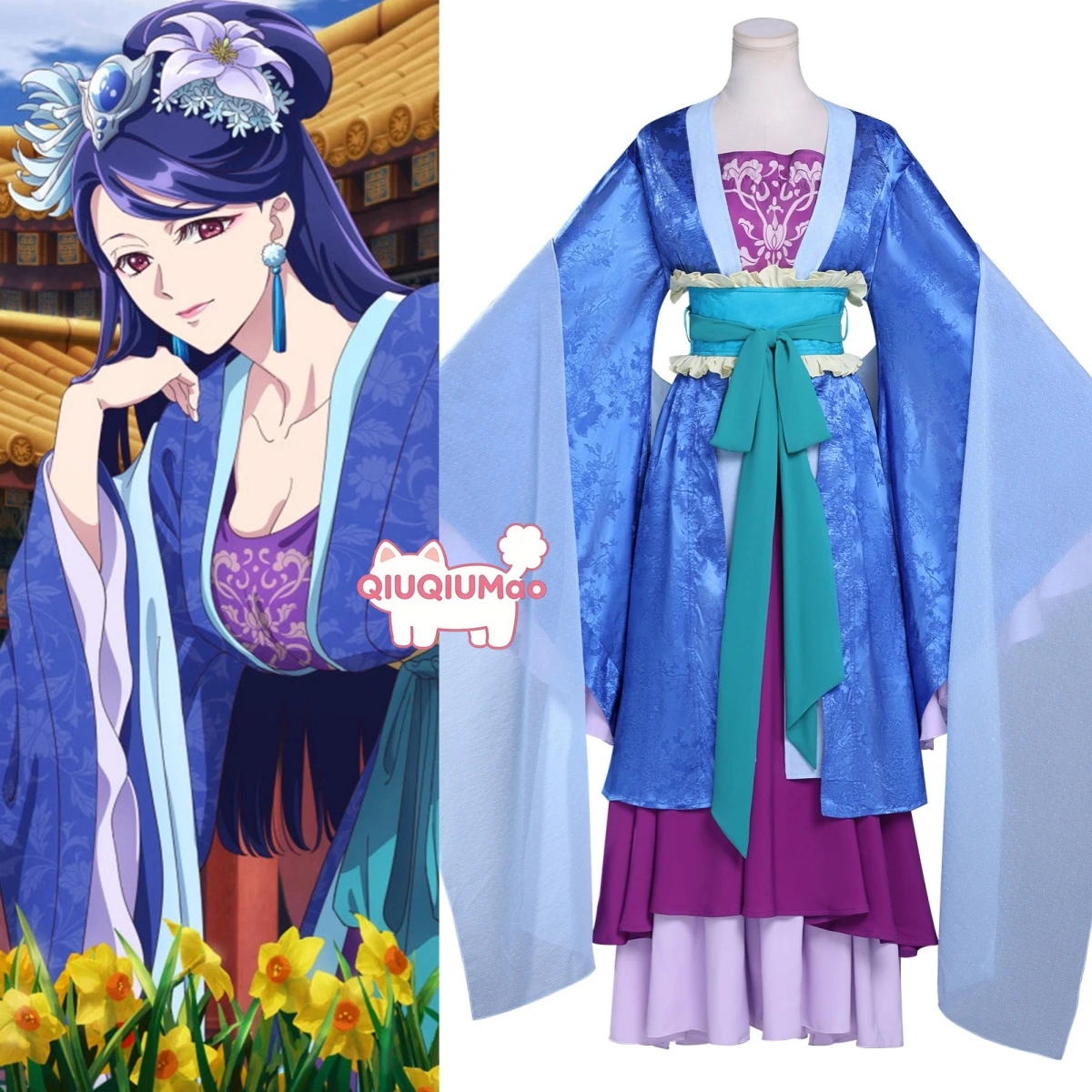 The Apothecary Diaries Cosplay Costume Anime Rikahi Role Playing New Traditional Blue Dress Outfit for Women Comic Con Party
The Apothecary Diaries Cosplay Costume Anime Rikahi Role Playing New Traditional Blue Dress Outfit for Women Comic Con Party