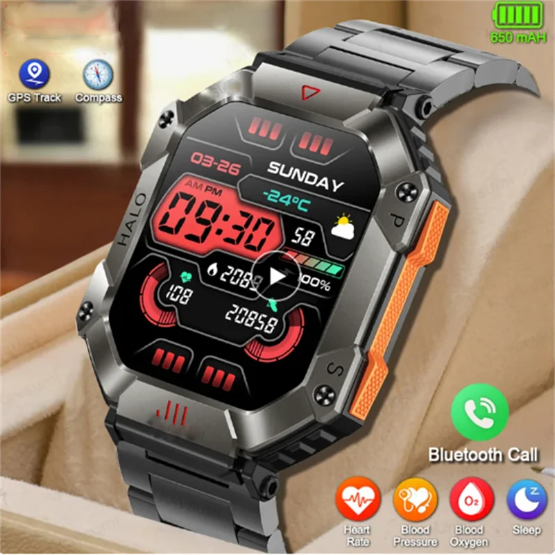 2024 New Durable Military Smart Watch Men Bluetooth Call Custom Dial IP67 Waterproof Compass Sports Smartwatch For Android Ios
2024 New Durable Military Smart Watch Men Bluetooth Call Custom Dial IP67 Waterproof Compass Sports Smartwatch For Android Ios