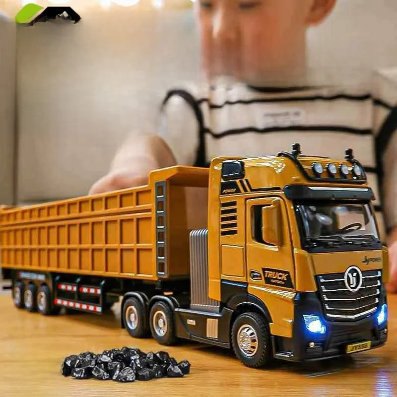 Boys Alloy Toy Truck Semi-trailer Dump Truck Engineering Vehicle Model Large Car Toy Heavy Duty Truck Playset for Kids
Boys Alloy Toy Truck Semi-trailer Dump Truck Engineering Vehicle Model Large Car Toy Heavy Duty Truck Playset for Kids