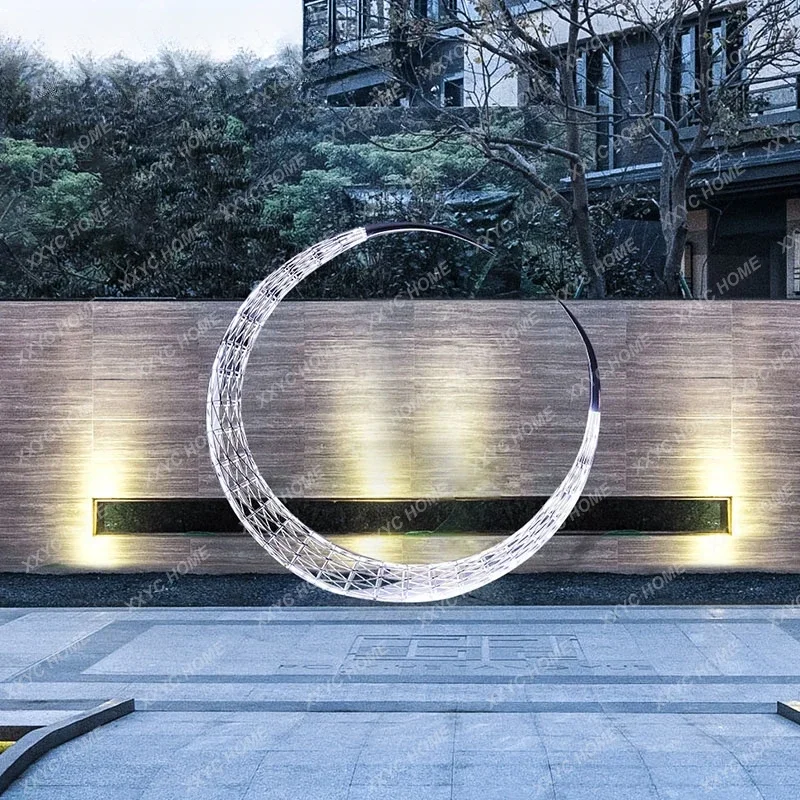 Outdoor Large Stainless Steel Moon Luminous Sculpture Sales Office Hotel Hollow out Creative Floor Landscape Ornaments
Outdoor Large Stainless Steel Moon Luminous Sculpture Sales Office Hotel Hollow out Creative Floor Landscape Ornaments