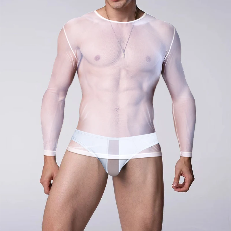  2pcs Men's Sexy T-Shirts Mesh Tee Shirt Undershirt Homme Long Sleeves Men T Shirts Male Transparent See through Shirts
2pcs Men's Sexy T-Shirts Mesh Tee Shirt Undershirt Homme Long Sleeves Men T Shirts Male Transparent See through Shirts