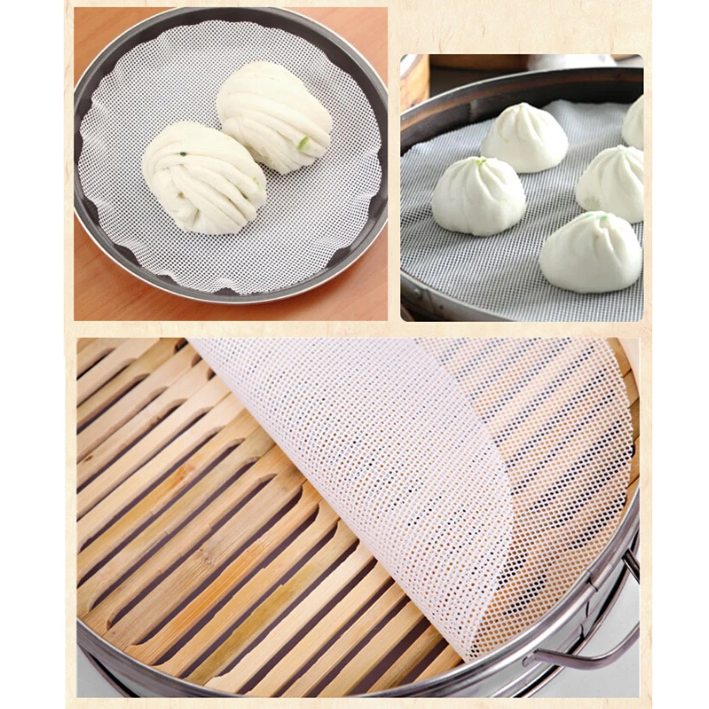10 Pcs Steamer Mesh Pad Non Stick Reusable Food Grade Silicone Material for Dumpling Dim Sum Bun Easy Clean Storage
10 Pcs Steamer Mesh Pad Non Stick Reusable Food Grade Silicone Material for Dumpling Dim Sum Bun Easy Clean Storage