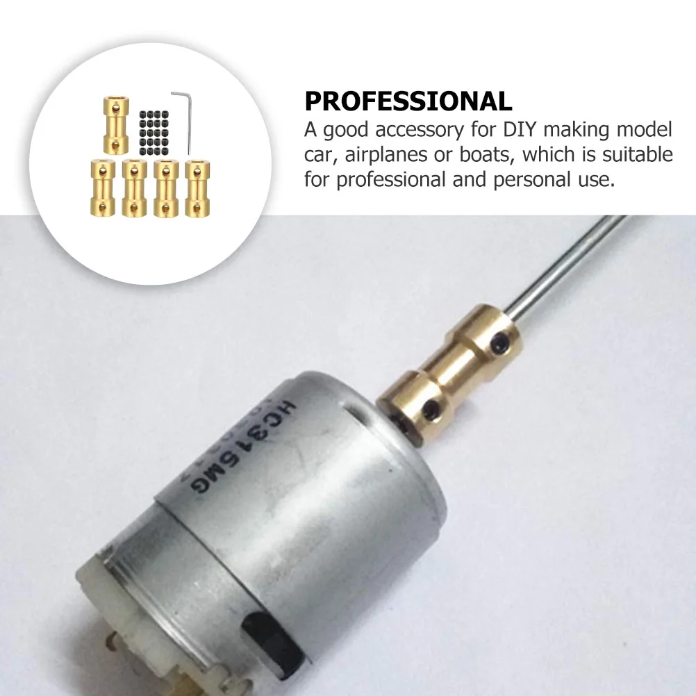 5pcs Brass Shaft Coupling Rigid Coupler Motor Connector for Model Car Airplane Boat Accessories Smooth Professional
5pcs Brass Shaft Coupling Rigid Coupler Motor Connector for Model Car Airplane Boat Accessories Smooth Professional