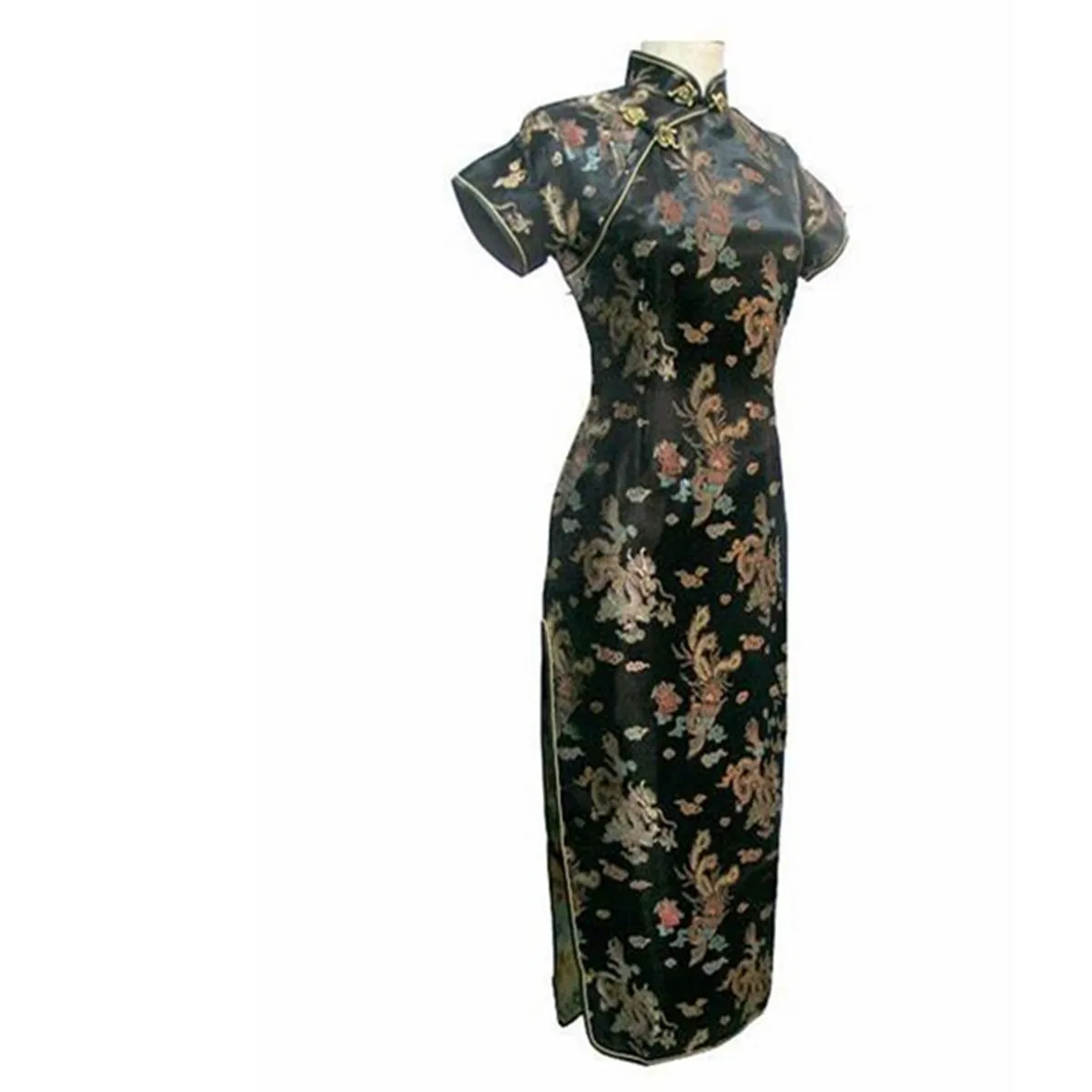 Mandarin Collar Sexy Cheongsam For Lady Short Sleeve Classic Vestidos High Split Chinese Women Qipao Dress Stage Show Clothing
Mandarin Collar Sexy Cheongsam For Lady Short Sleeve Classic Vestidos High Split Chinese Women Qipao Dress Stage Show Clothing