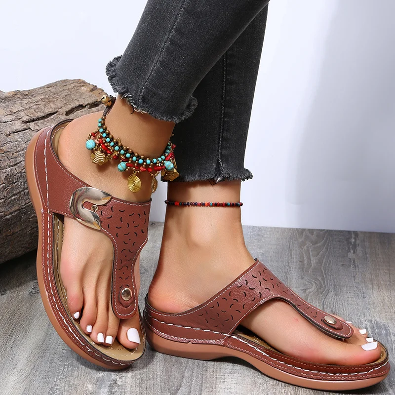 2022 Summer Women Wedge Sandals Premium Orthopedic Open Toe Sandals Vintage Anti-slip Leather Casual Female Platform Retro Shoes
2022 Summer Women Wedge Sandals Premium Orthopedic Open Toe Sandals Vintage Anti-slip Leather Casual Female Platform Retro Shoes
