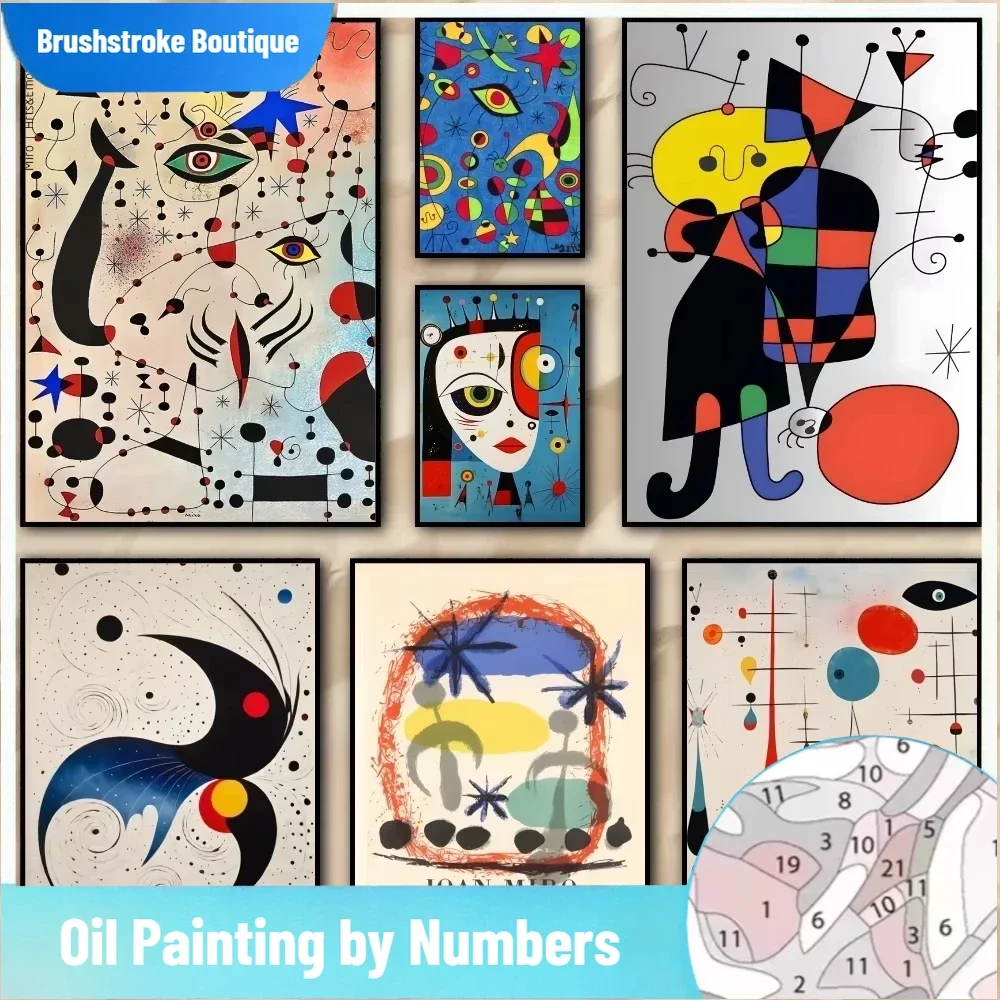 Brushstroke Digital Oil Painting By Numbers Modern Surrealism Joan Miro Art Paint with Numbers Home Decor, Wall Art Perfect Gift
Brushstroke Digital Oil Painting By Numbers Modern Surrealism Joan Miro Art Paint with Numbers Home Decor, Wall Art Perfect Gift