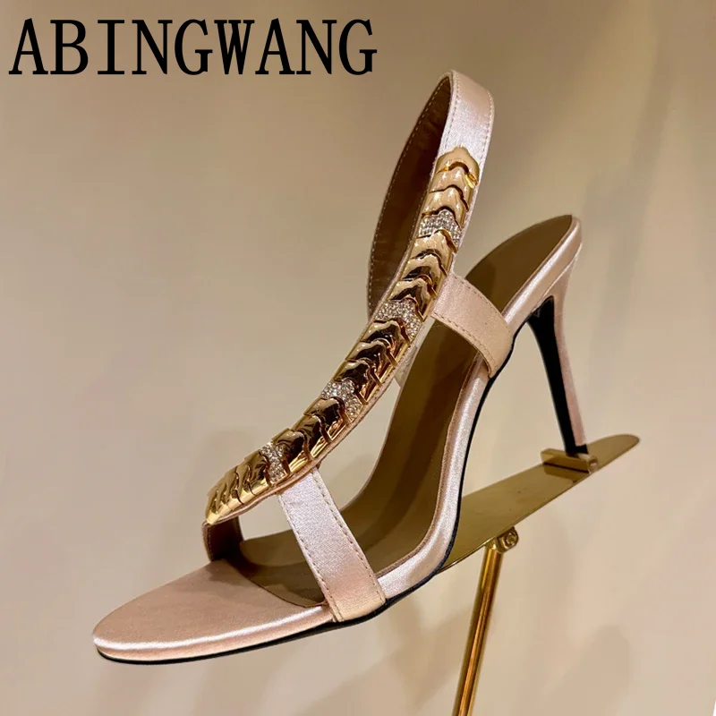 2026 Summer New Leather Metal Crystal Buckle Thin High Heel Sandals for Women Sexy Ladies Dress Sandals Wedding Pumps For Women
2026 Summer New Leather Metal Crystal Buckle Thin High Heel Sandals for Women Sexy Ladies Dress Sandals Wedding Pumps For Women