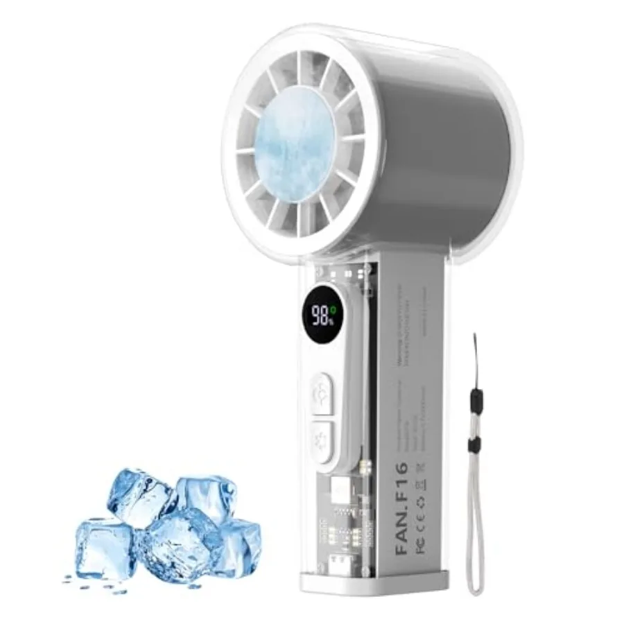 Personal Handheld Ice Cooling Turbo Fan, 5000mAh Rechargeable Mini Portable Fan with 6-Speed Adjustment, Transparent Design for
Personal Handheld Ice Cooling Turbo Fan, 5000mAh Rechargeable Mini Portable Fan with 6-Speed Adjustment, Transparent Design for